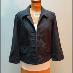 American Eagle Navy Cotton Jacket 3/4 Sleeve